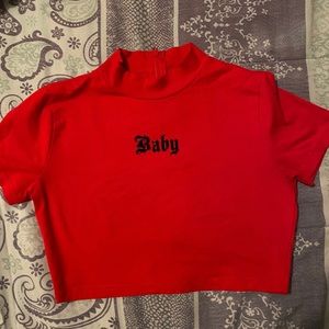 Red “Baby” forever 21 shirt